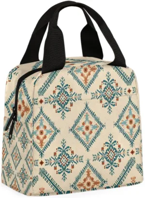 Woodland Tribe Lunch Bag Tribe Flag Tote Lunch Bag Reusable Lunch Box Leakproof Cooler Bag