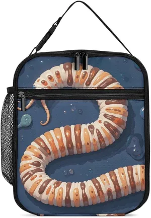 Worm Shape Biological Lunch Box Insulated Lunch Bag Portable Lunchbox for Adult Office Work Picnic Travel