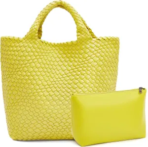 Woven Bag for Women Tote bag with Large capacity Handmade Shoulder bag with Purse Fashion handbags