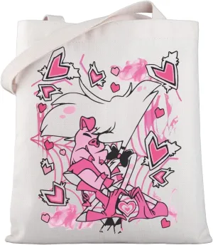 WSNANG Demon Hotel Tote Bag Cartoon Anime Merch Cartoon Character Fans Shoulder Bag Dark Animation Lover Gift