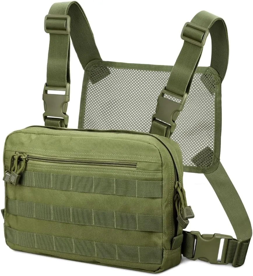 WYNEX Tactical Chest Rig Bag, Recon Kit Bags Combat EDC Front Pouch for Wargame
