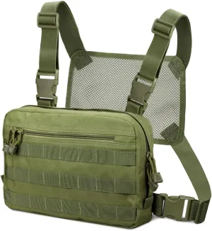 WYNEX Tactical Chest Rig Bag, Recon Kit Bags Combat EDC Front Pouch for Wargame