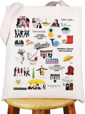 WZMPA Ted & Robin Tote Bag Ted & Robin Fans Gift Barney Character Shoulder Bag French Horn Gift