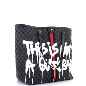 x Gucci The Hacker Project Tote Graffiti BB Canvas Large