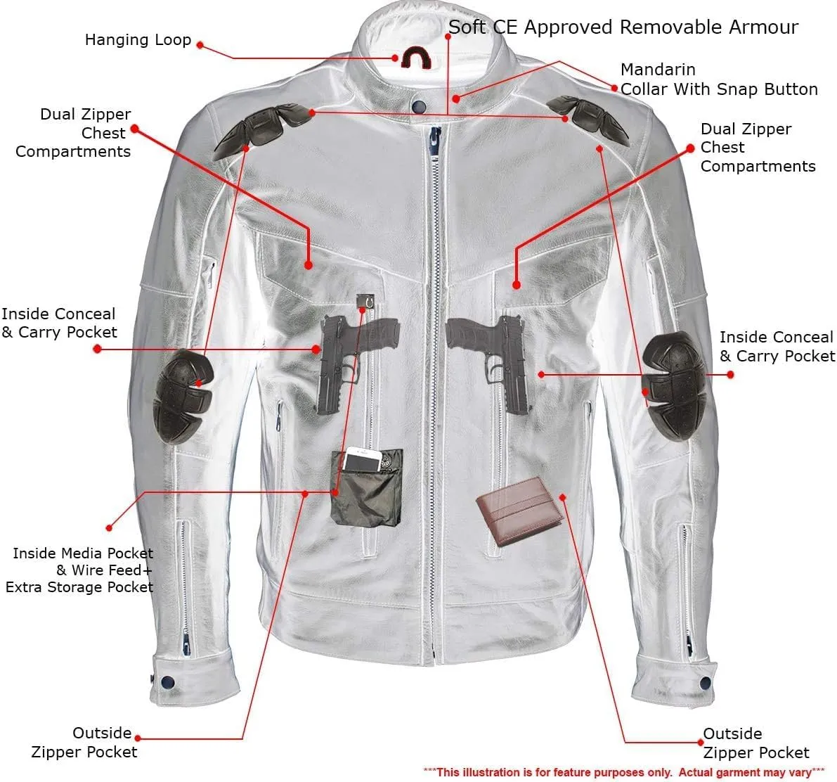 Xelement 'Bandit' Distressed Brown Leather Motorcycle Jacket with Armor - Premium Leather Jacket for Men - B7496