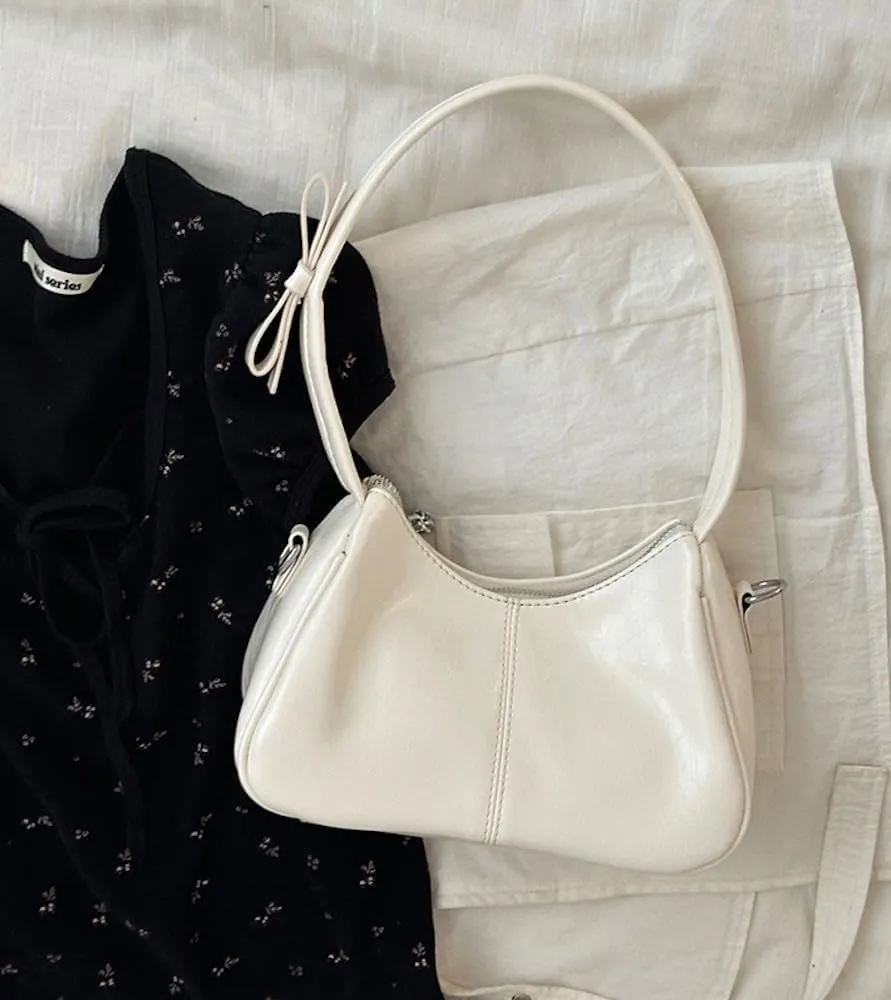 Y2k Shoulder Purse Womens Shoulder Bag Bow Bag Crossbody Bags Casual Purse Vegan Leather Bag Y2k Stuff