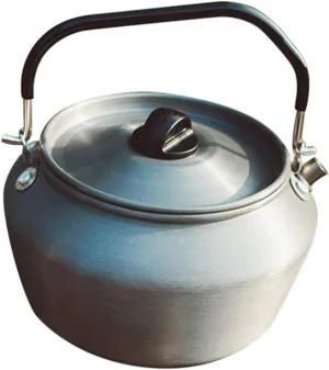 Yardwe Teakettle Pot for Outdoor Large Capacity Camping Kettle Boiling Water Smooth Spout Non-slip Heat-insulated Handles Ideal for Hiking Traveling
