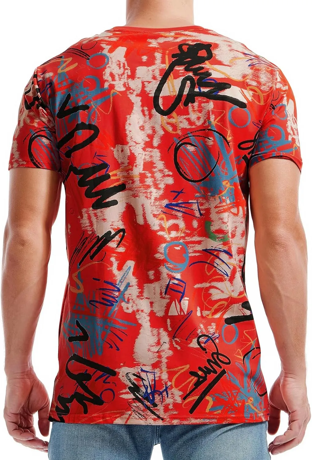 YININF Mens Hipster Hip Hop Short Sleeve Print T-Shirt Shirts Men