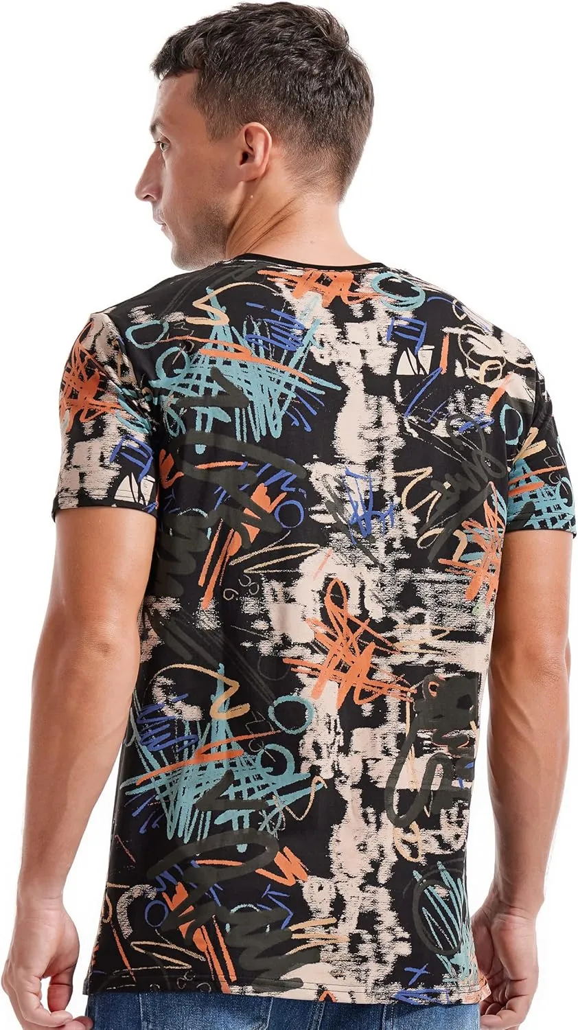 YININF Mens Hipster Hip Hop Short Sleeve Print T-Shirt Shirts Men