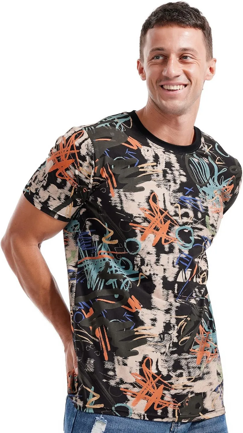 YININF Mens Hipster Hip Hop Short Sleeve Print T-Shirt Shirts Men