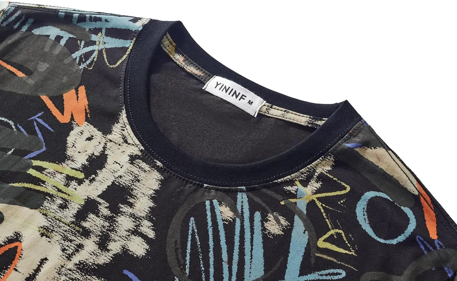 YININF Mens Hipster Hip Hop Short Sleeve Print T-Shirt Shirts Men