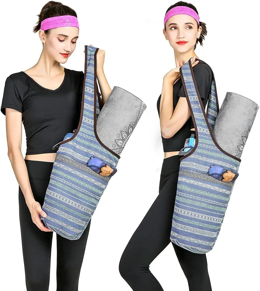 Yoga Mat Bag With Large Size Pocket and Zipper Pocket, Strap Bag, Fit Most Size Mats, Bags and Carriers for Women