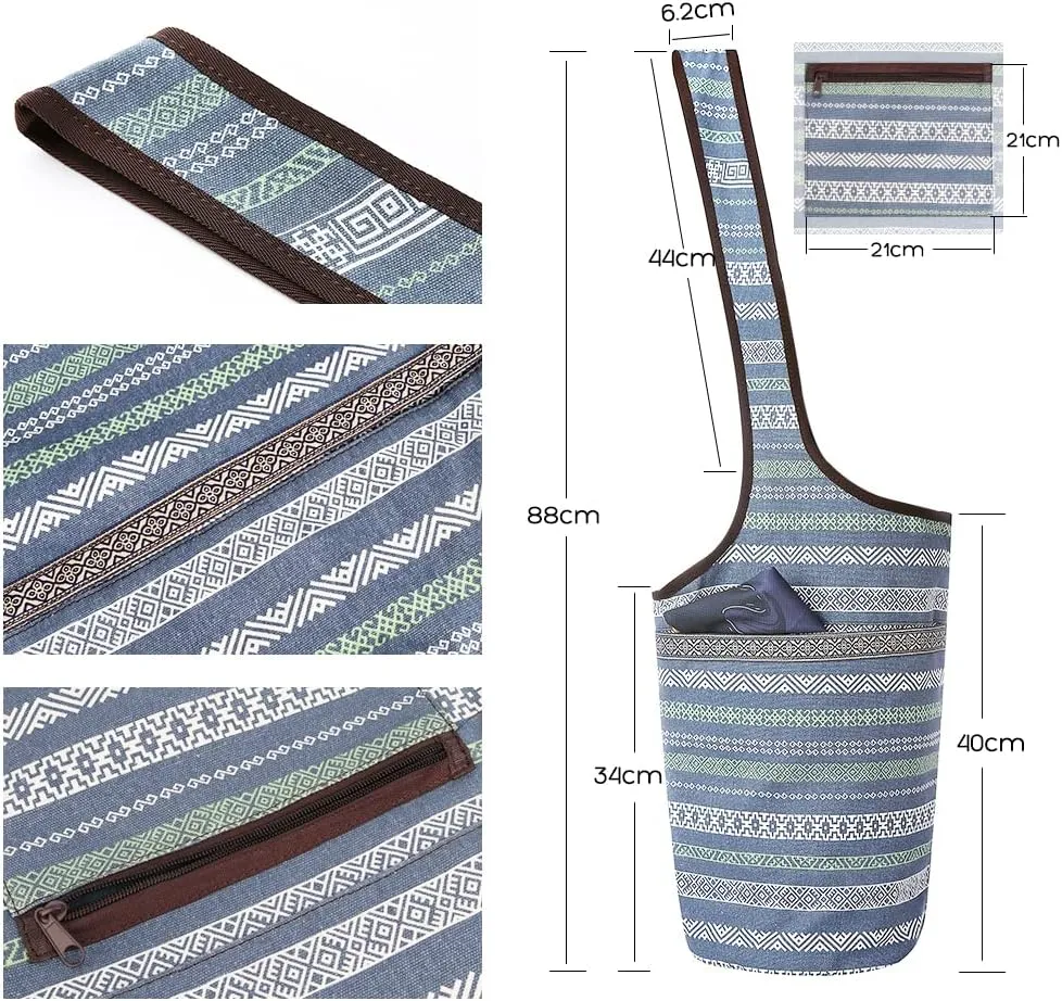 Yoga Mat Bag With Large Size Pocket and Zipper Pocket, Strap Bag, Fit Most Size Mats, Bags and Carriers for Women