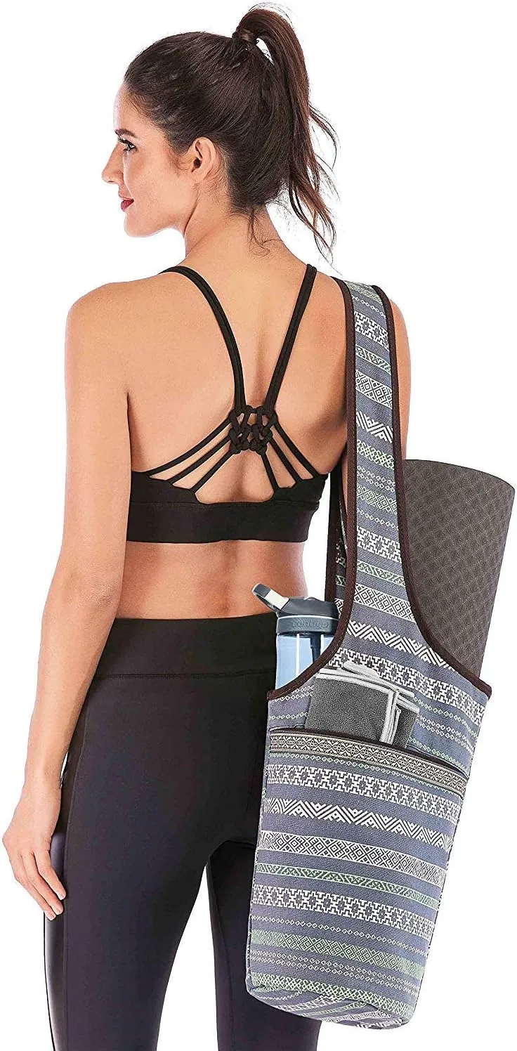 Yoga Mat Bag With Large Size Pocket and Zipper Pocket, Strap Bag, Fit Most Size Mats, Bags and Carriers for Women