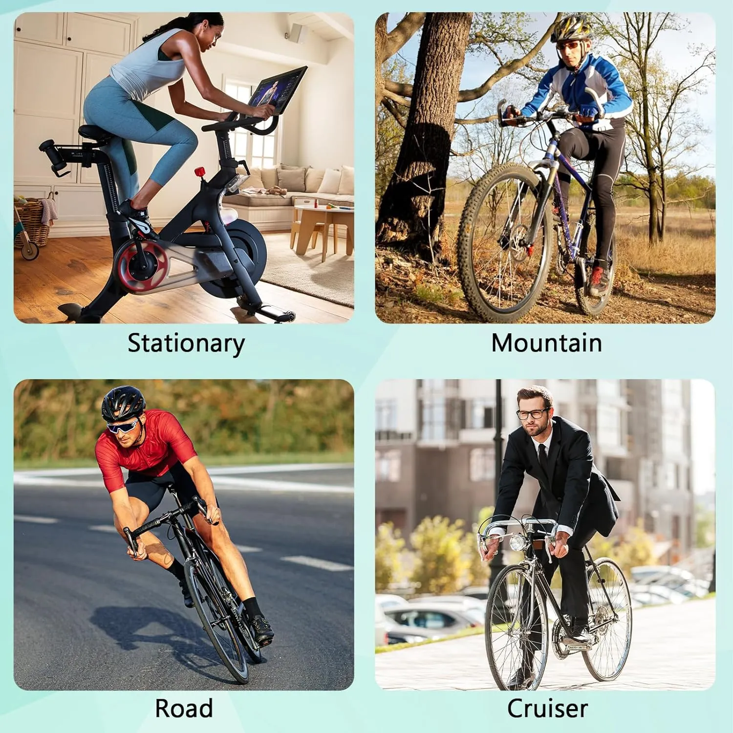 Zacro Bike Seat Cushion - Padded Gel Bike Seat Cover for Men & Women, Padding Bicycle Saddle fit with Peloton/Spin Stationary Exercise/Mountain Road Cycling Bike