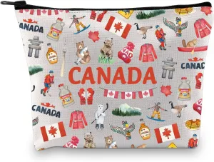 Zuo Bao Canadian Gift Canadian Flag Gift Canada Lover Cosmetic Bag Canada Moose Canada Lover Gift Canada Travel (CANADA)